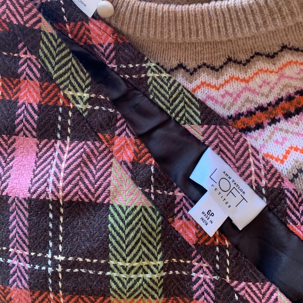 Ann Taylor Loft Petite Tweed Skirt